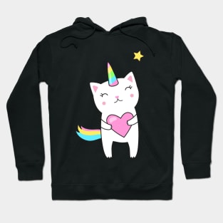 Cute loving Caticorn Unicorn girl Hoodie